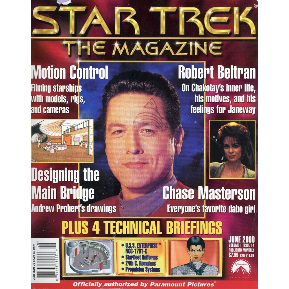 Star Trek The Magazine 2000 June Robert Beltran Chase Masterson A. Probert C9